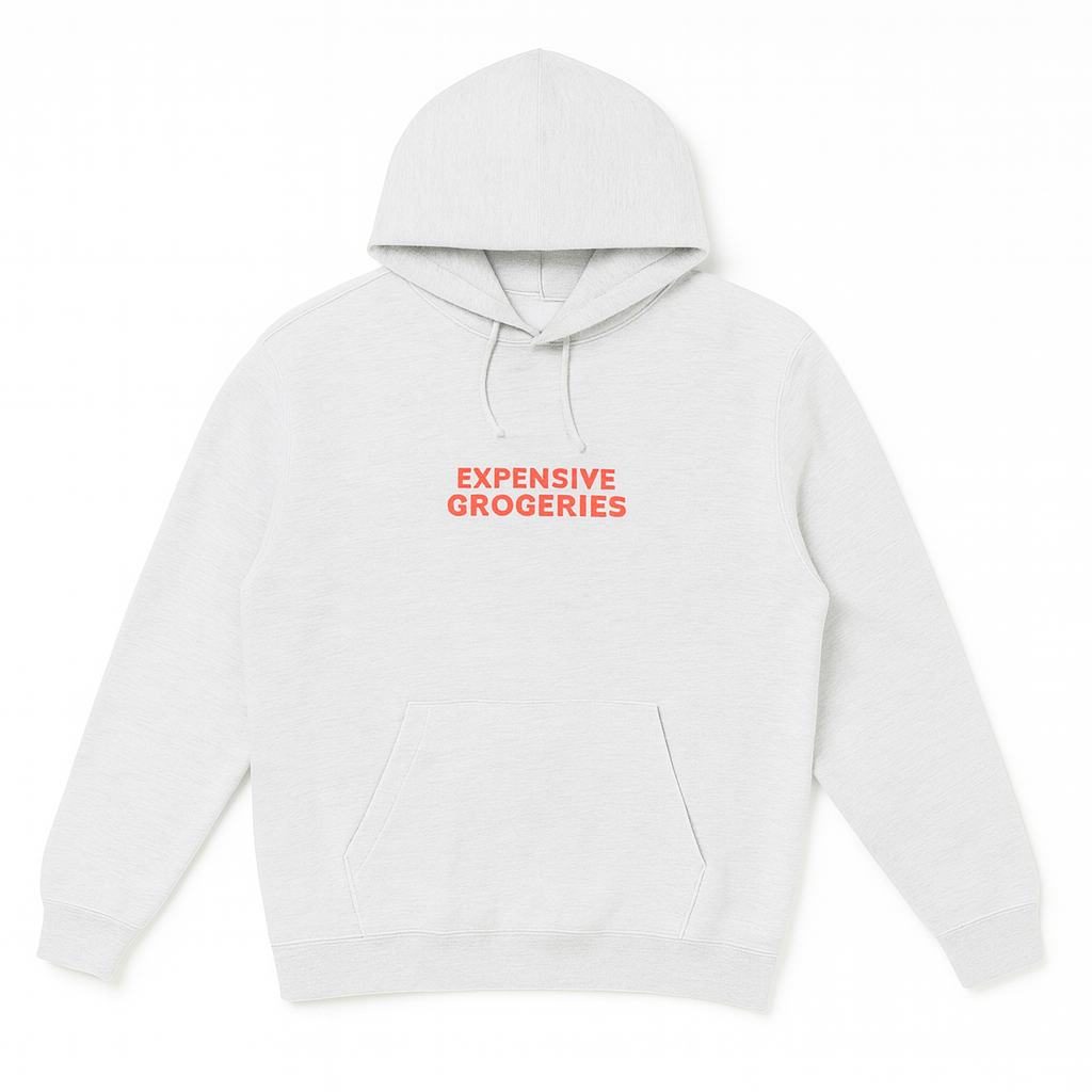 Grey Expensive Groceries Hoodie
