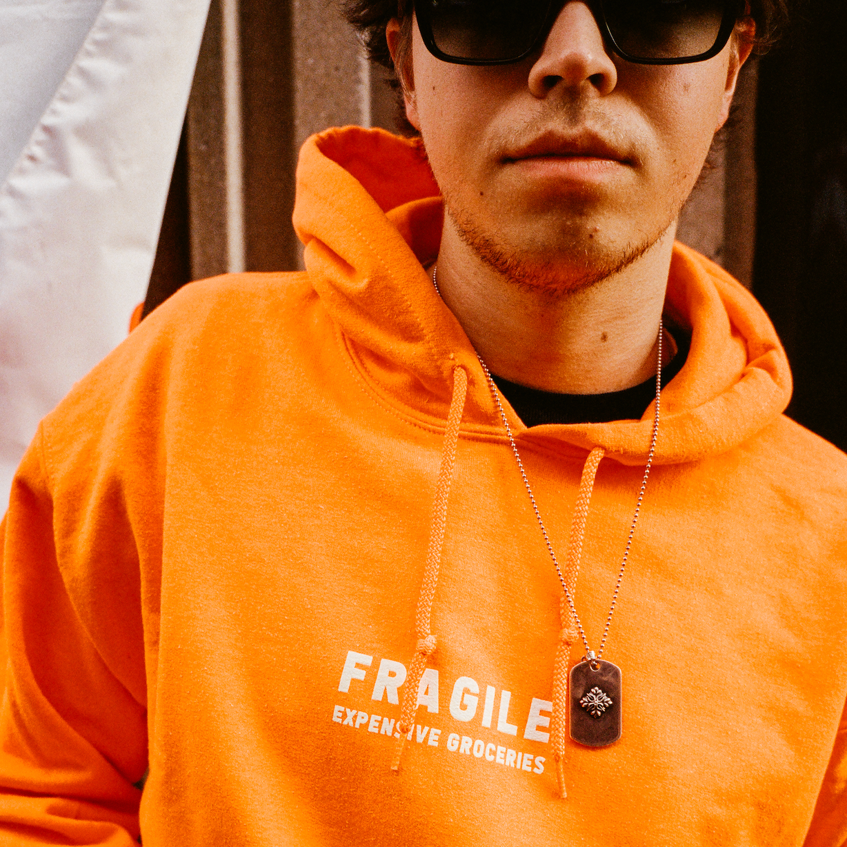 Orange Fragile Hoodie