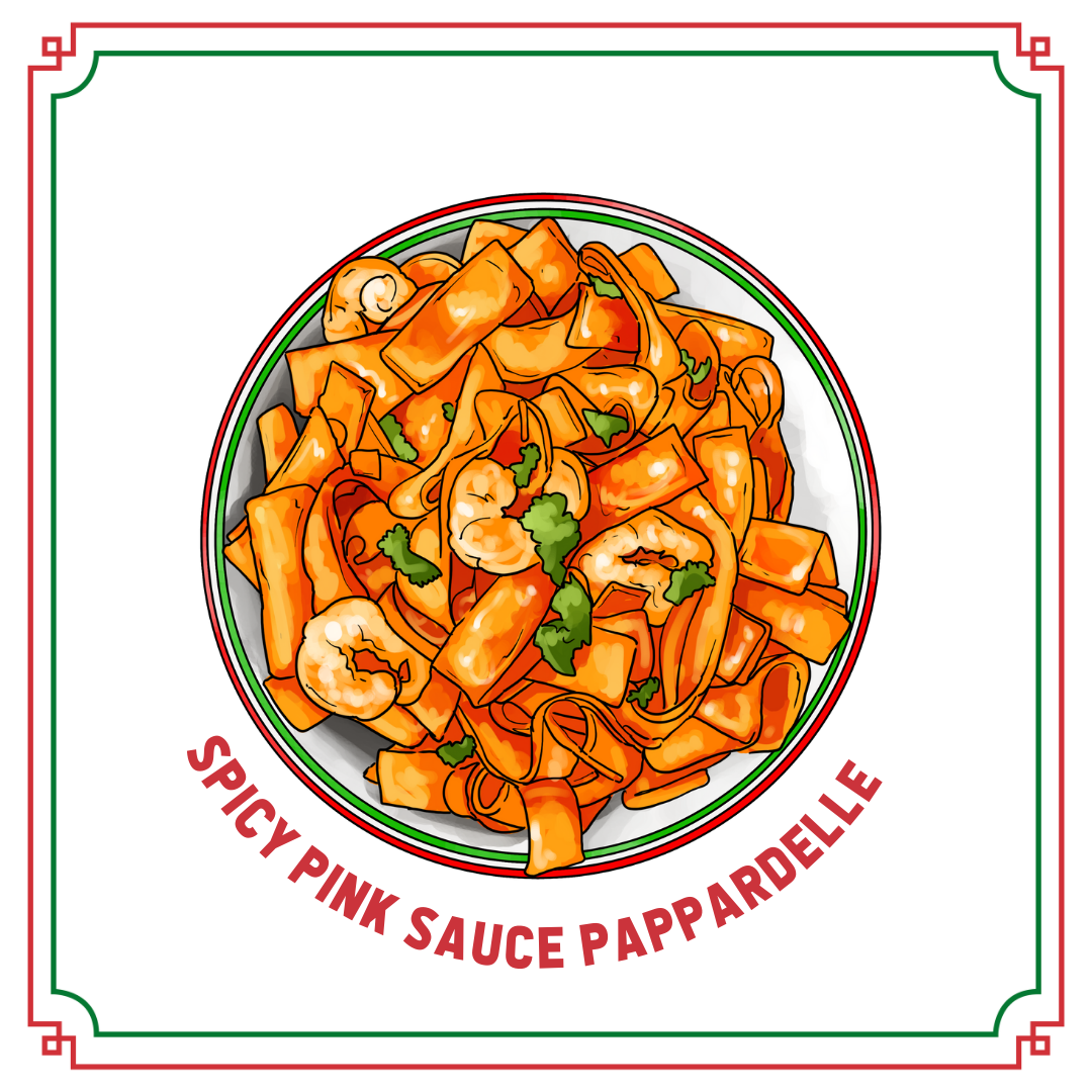 Spicy Pink Sauce Parpadelle