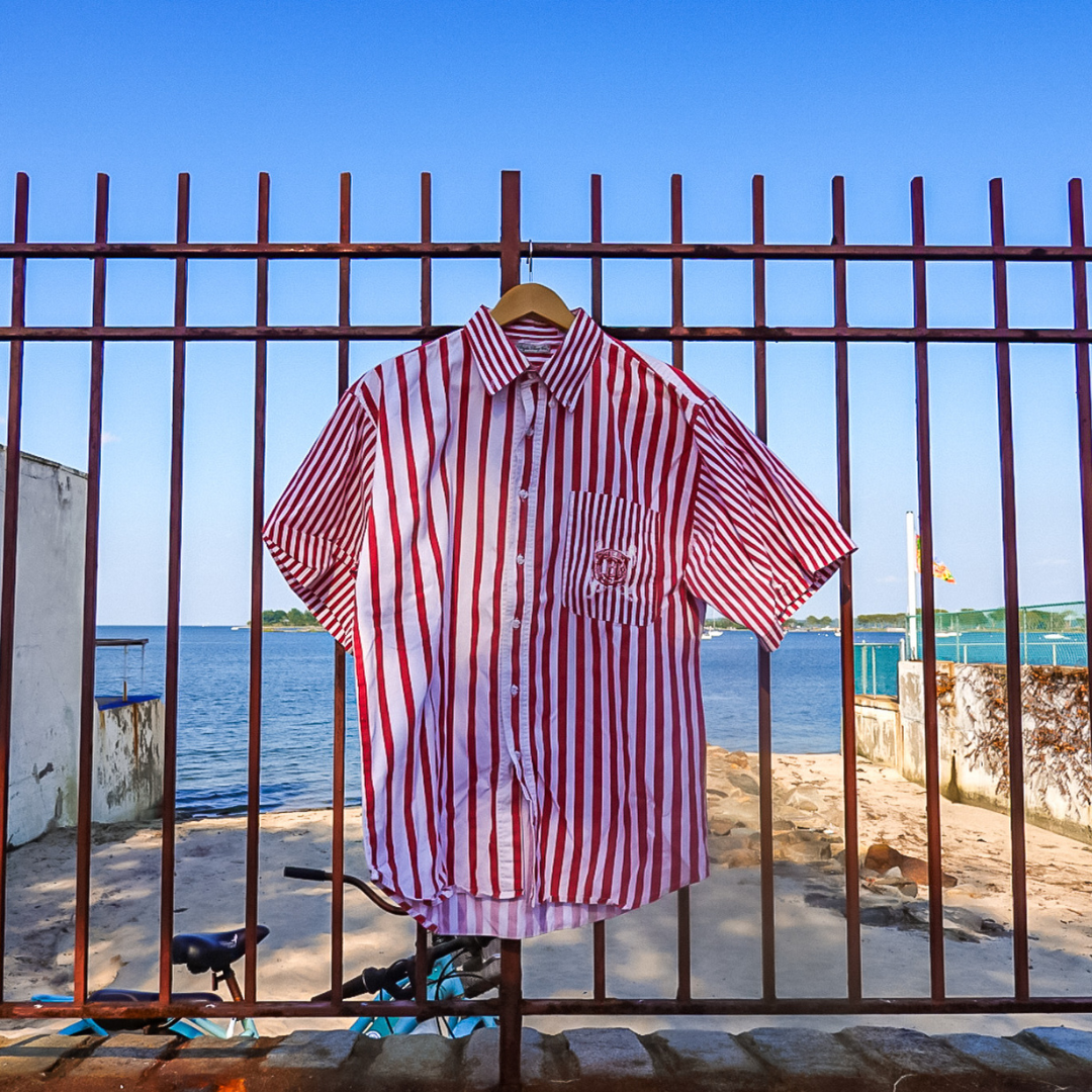 Striped x Monte's Short Sleeve Button Up