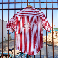 Striped x Monte's Short Sleeve Button Up