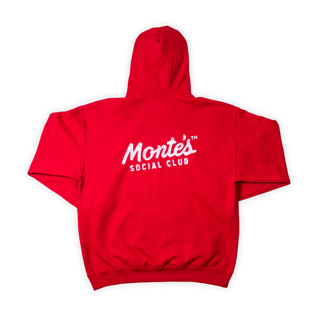 Monte's Social Club Red Hoodie
