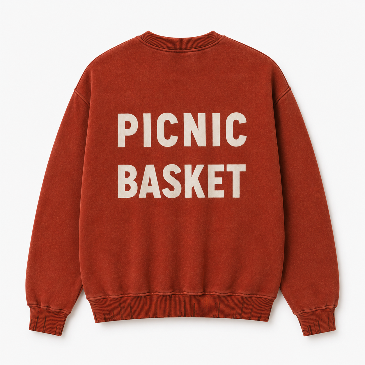 Picnic Basket Crewneck Sweatshirt Red