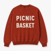 Picnic Basket Crewneck Sweatshirt Red