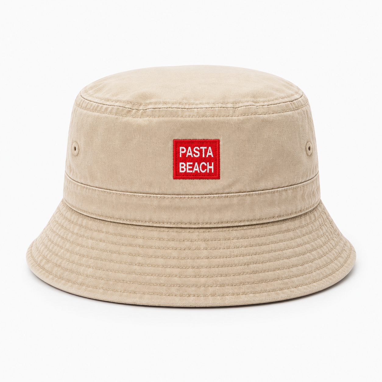 Pasta Beach Khaki Bucket Hat