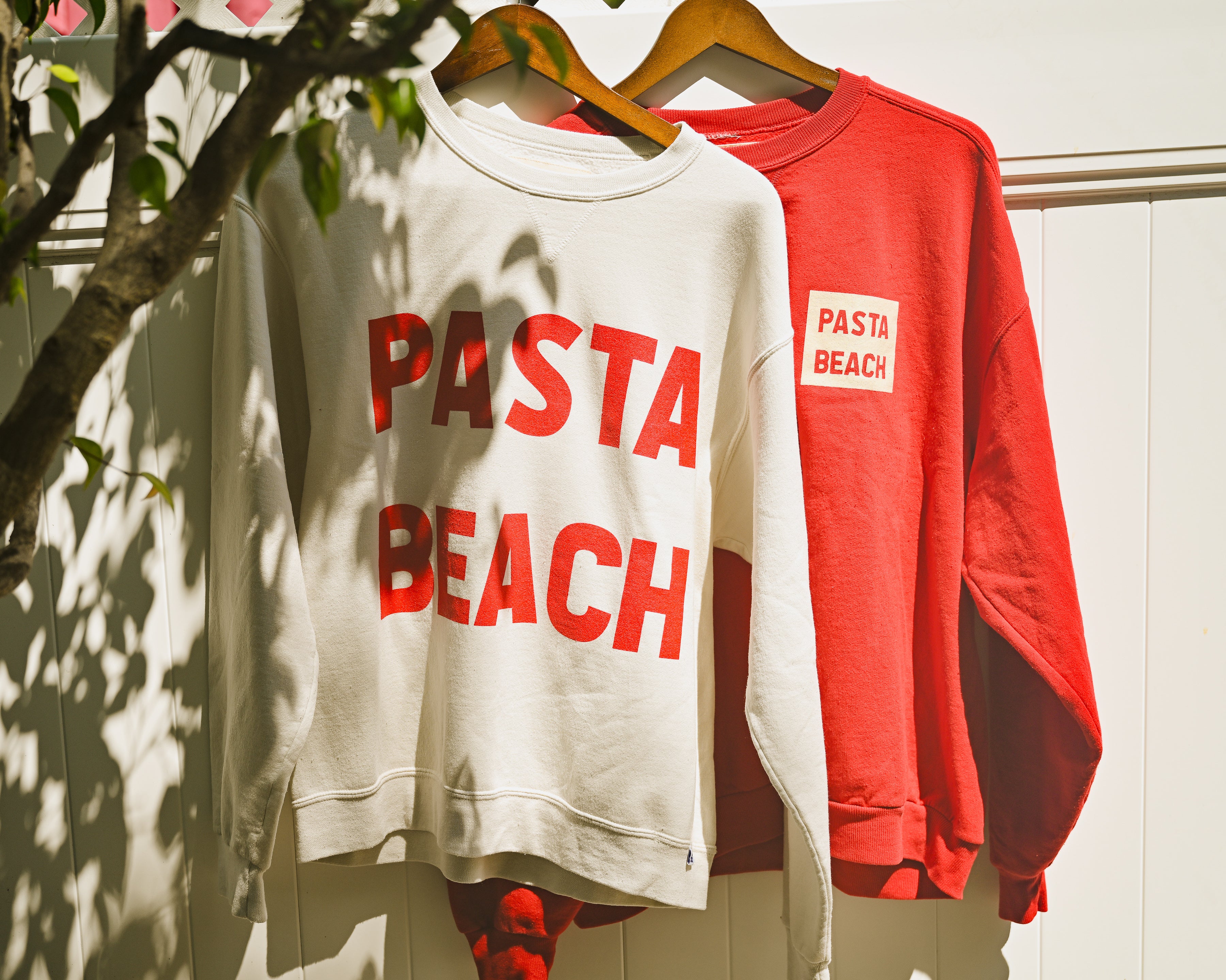 Pasta Beach Tan Crewneck Sweatshirt