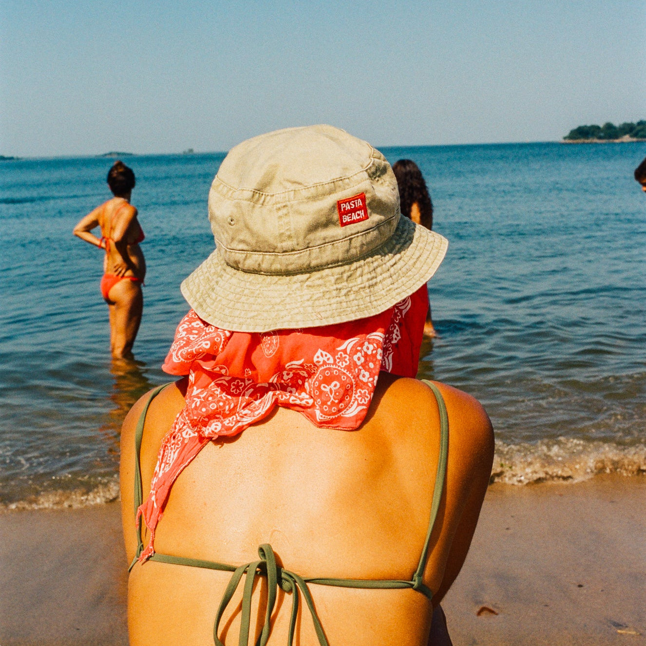Pasta Beach Khaki Bucket Hat