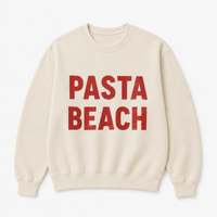 Pasta Beach Tan Crewneck Sweatshirt