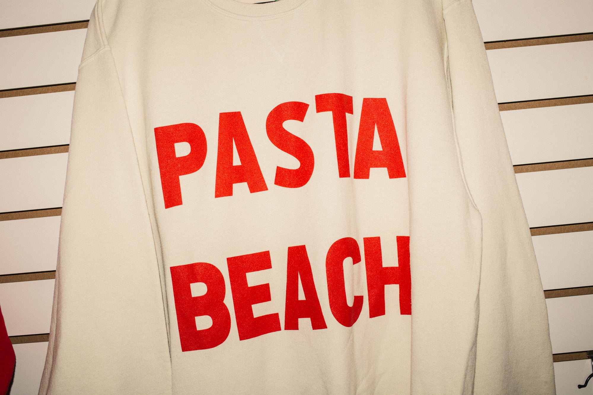 Pasta Beach Tan Crewneck Sweatshirt