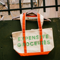 Expensive Groceries Tote - Oversize Puff Print